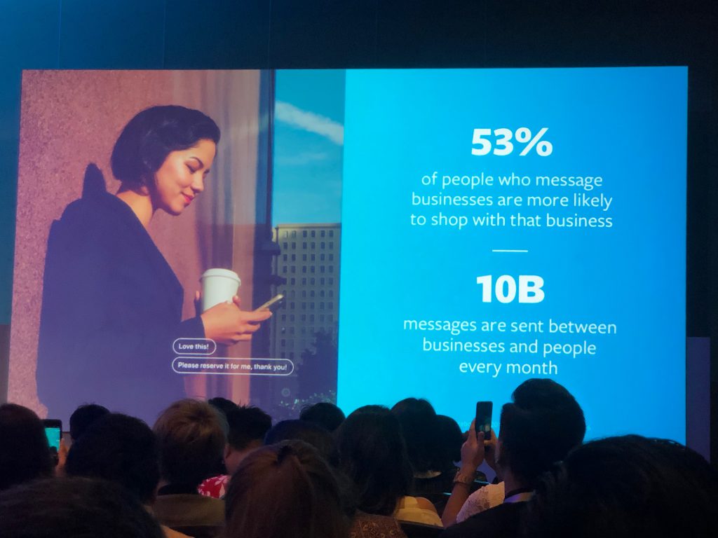 53% of people who message business are more likely to shop with that business