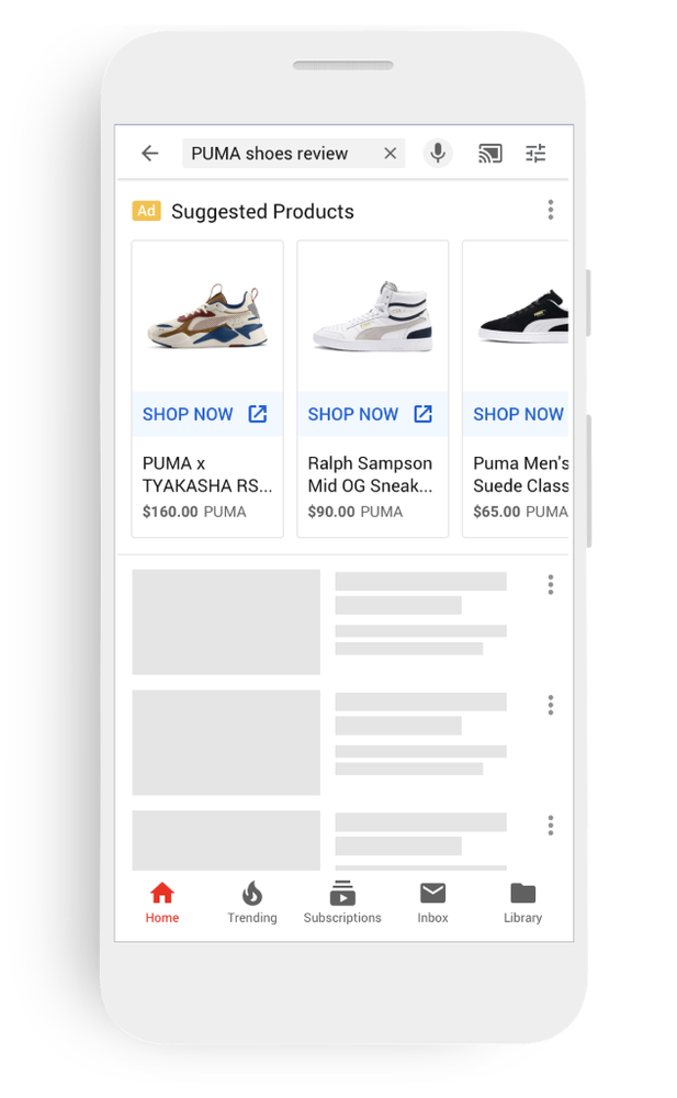 YouTube Shopping Ads