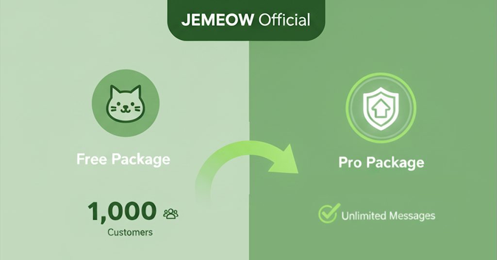 ตัวอย่างการใช้ LINE OA ของร้าน JEMEOW Official